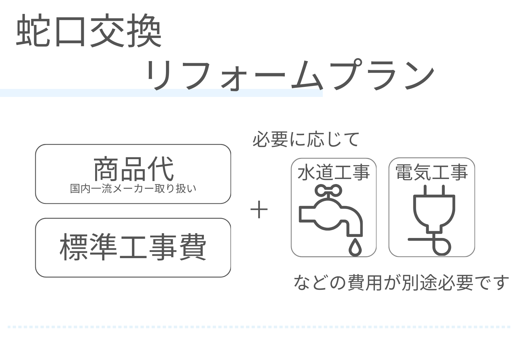 蛇口交換　リフォームプラン